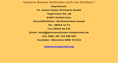 Desktop Screenshot of huber-holzkirchen.de